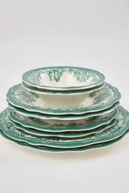 2 Kisilik Vintage Cicek Desenli Porselen Yemek Tak?m?-Yesil 8 Parca TPHAW26TBK00068 - Trendyolmilla фото 2