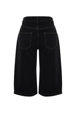 Siyah Yuksek Bel Denim Bermuda TWOSS24SR00023 - Trendyolmilla фото 8