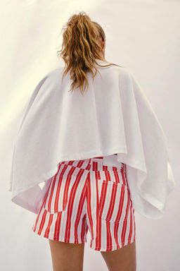 SHORTS MOM FIT RAYAS / Raya Roja - Zara фото 4