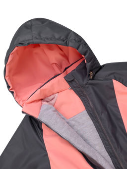 Комбинезон демисезонный серыйперсиковый