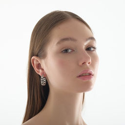 Серьги-кольца Цепи малые, d=2,2, цвет серебро - Queen fair фото 3