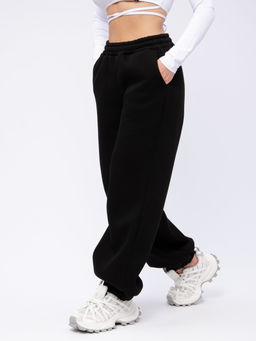 Джоггеры "БЖ-46" чёрные, футер 3-х нитка начес