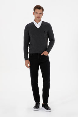 Erkek Siyah Slim Fit Jean Pantolon