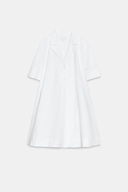 VESTIDO CAMISERO MANGA CORTA ZW COLLECTION / Blanco - Zara фото 4