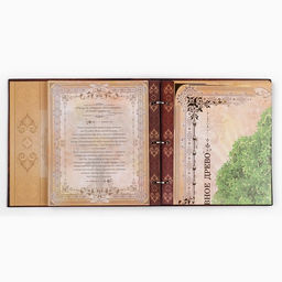 Родословная книга с рамкой под фото «Родословная книга», под дерево, 50 листов, 21.5×23.7 см