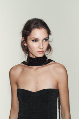 SPARKLY STRETCH BANDEAU TOP - Zara фото 2