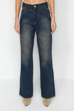 Ac?k Mavi Yuksek Bel Genis Paca Wide Leg Jeans TWOAW24JE00313 - Trendyolmilla фото 12