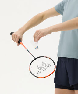 Набор для бадминтона Wish Alumtec 327 (2 ракетки + 2 волана), оранжевый/синий  фото 11