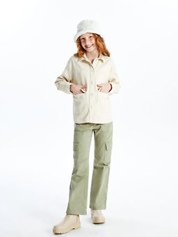 Basic Uzun Kollu K?z ?ocuk G?mlek Ceket - Waikiki фото 5