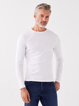Bisiklet Yaka Uzun Kollu Erkek Sweatshirt