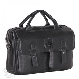 Портфель мужской кожаный 3885Z black Zinimsk