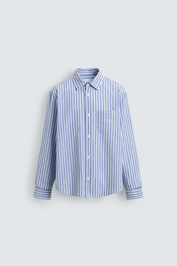 CREASED-EFFECT STRIPED SHIRT - Zara фото 2