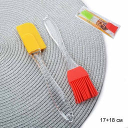 Кисточка и лопатка кулинарная силиконовая 17 см / RK-102-1 /уп 80/480/ - Галеонтрейд фото 2