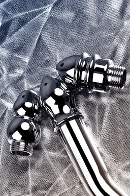 Анальный душ TOYFA Metal с тремя насадками, серебряная, 2см, 15,4 г