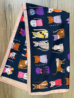 K13595 Платок 60/60 шелк искусственный ТМ_СИНИЙ