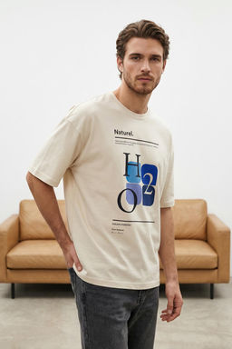 TRENDYOL MAN Tas Oversize/Genis Kesim %100 Pamuklu On Bask?l? T-Shirt TMNSS25TS00124 - Trendyolmilla фото 7