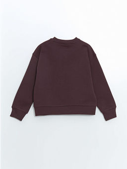 Bisiklet Yaka K?z ?ocuk Kal?n Sweatshirt