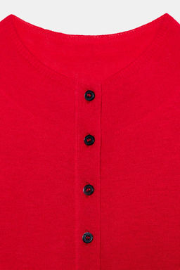 CHAQUETA PUNTO EXTRAFINO / Rojo - Zara фото 8