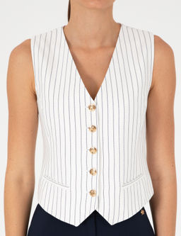 Ekru Crop Top Yelek