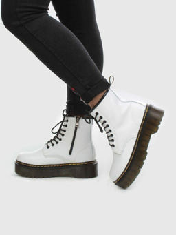 01-B6020-2 WHITE Ботинки демисезонные женские (натуральная кожа) - Фабричный китай фото 18