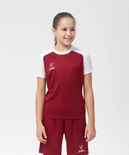 Футболка игровая JOGEL CAMP Reglan Jersey, гранатовый/белый, детский