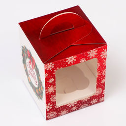 Цена за 5 шт. Коробка для 1 капкейка «Чудеса случаются», 9.2×9.2×11 см, упаковка