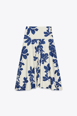 ZW COLLECTION FLORAL MIDI SKIRT - Zara фото 7
