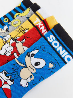 Sonic Desenli Erkek ?ocuk Soket ?orap 5li