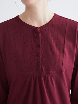 Bisiklet Yaka Nak??l? Bluz