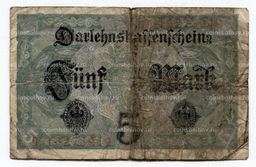 Банкнота 5 марок 1917 года Германия