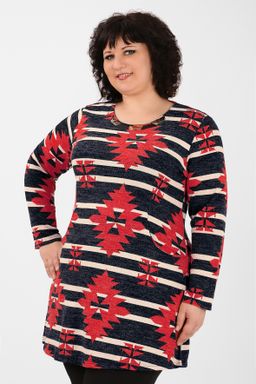 Туника больших размеров с орнаментом