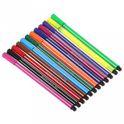 Фломастер 16,3х0,9х0,9см, набор 12 цветов, в пластиковом тубусе д5см h17,7см (Китай)