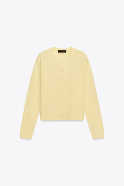 BASIC 100% WOOL KNIT CARDIGAN - Zara фото 2