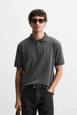 BASIC PIQUE TEXTURE POLO SHIRT - Zara фото 12