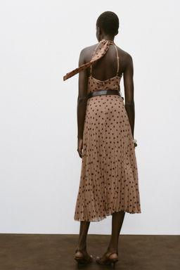 POLKA DOT MIDI DRESS WITH BELT - Zara фото 10