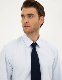 A__k Mavi Regular Fit Uzun Kollu Basic G_mlek