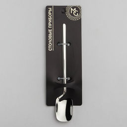 Ложка чайная Magistro Wave, длина 13.5 см, нержавеющая сталь, серебристая  фото 7