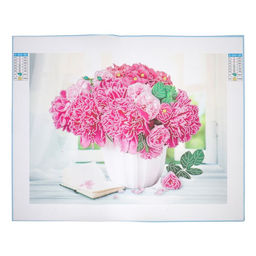 Алмазная мозаика с частичным заполнением и форменными стразами на холсте «Великолепный букет», 30×40 см