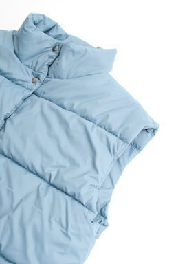 Жилет со стойкой oversize эвкалипт