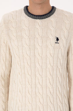 Erkek Krem Kazak - U.s. polo assn фото 6