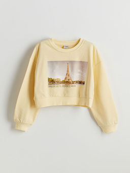 Bisiklet Yaka K?z ?ocuk Sweatshirt