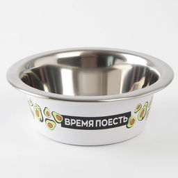 Миска металлическая для кошки Авокотик, 240 мл, 11х4 см - Пушистое счастье фото 3