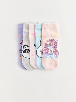 Desenli K?z ?ocuk Patik ?orap 5li - Waikiki фото 2