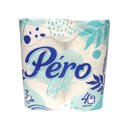 Туалетная бумага Pero Light 3сл 4рул, 12 в тр. уп., белый цвет (0148)
