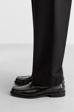 LEATHER PENNY STRAP LOAFERS - Zara фото 3