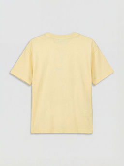 Bisiklet Yaka Bask?l? Erkek ?ocuk Ti??rt