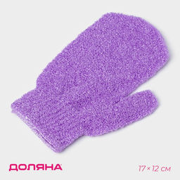 Мочалка - варежка массажная Доляна, 18×12 см, МИКС