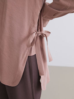 Modal Kar???ml? Oversize Kad?n G?mlek Tunik