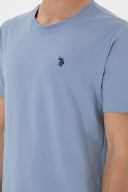 Erkek Regular Fit Bisiklet Yaka Mavi Basic Ti__rt Sepette S_rpriz _ndirim - U.s. polo assn фото 7