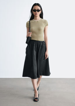 Falda midi de sarga fruncida - H&m фото 5